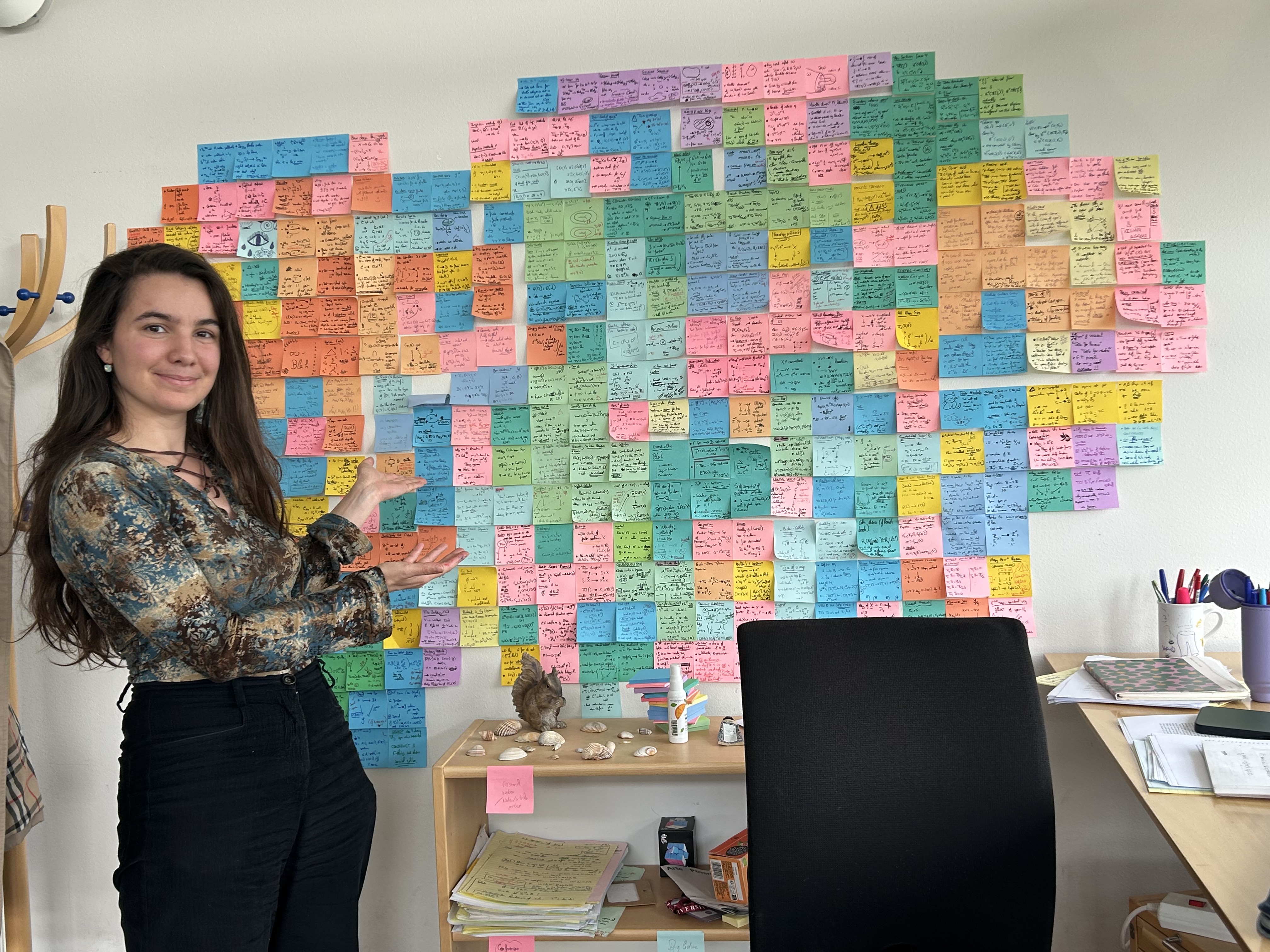 Me in front of the post-its wall